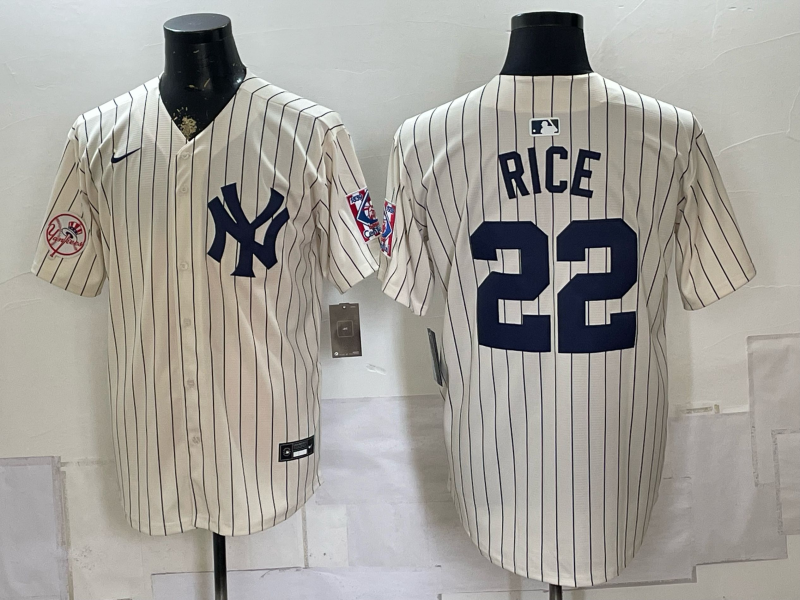 Men 2026 New York Yankees #22 Rice white Nike MLB Jersey 0809001